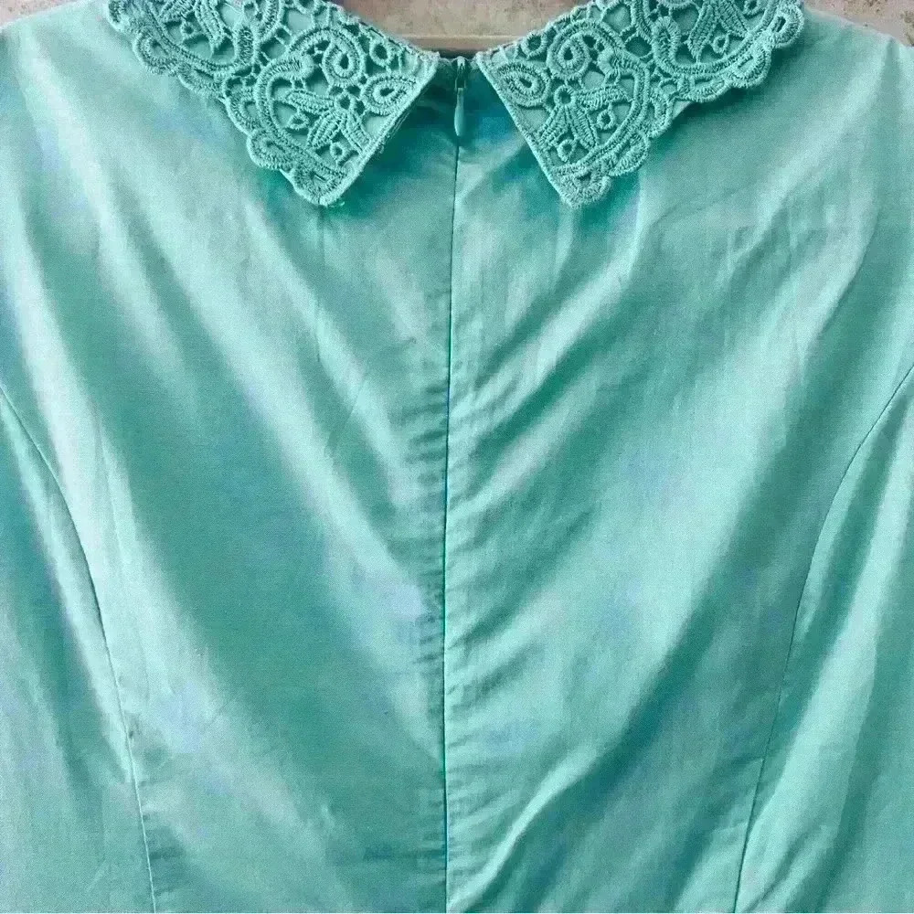 LA MORENA  ESPANA EYELET EMBROIDERED FEMININE ROMANTIC VICTORIAN DRESS. EU 42/US - Picture 8 of 12